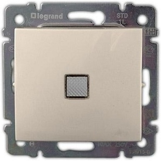 Выключатель двухполюсный Valena, одноклавишный, с индикацией, цвет - слоновая кость